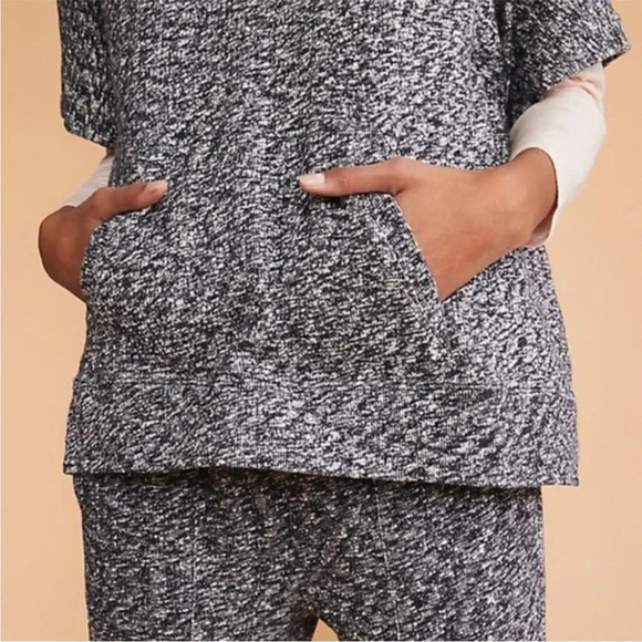 Lou & Grey Marled Knit Cotton Poncho XS/S Neutral Oversized Pullover - Picture 4 of 16